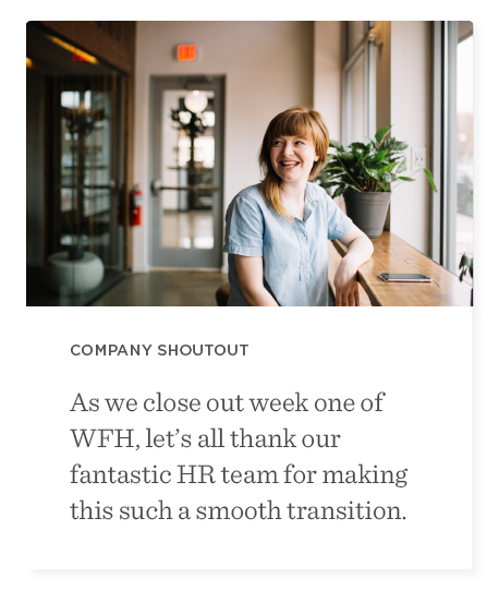 company shoutouts