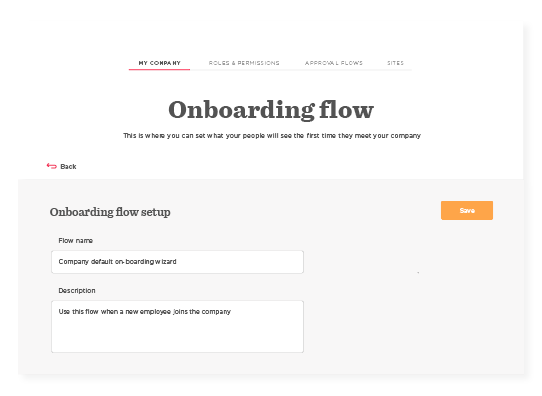 onboarding flow