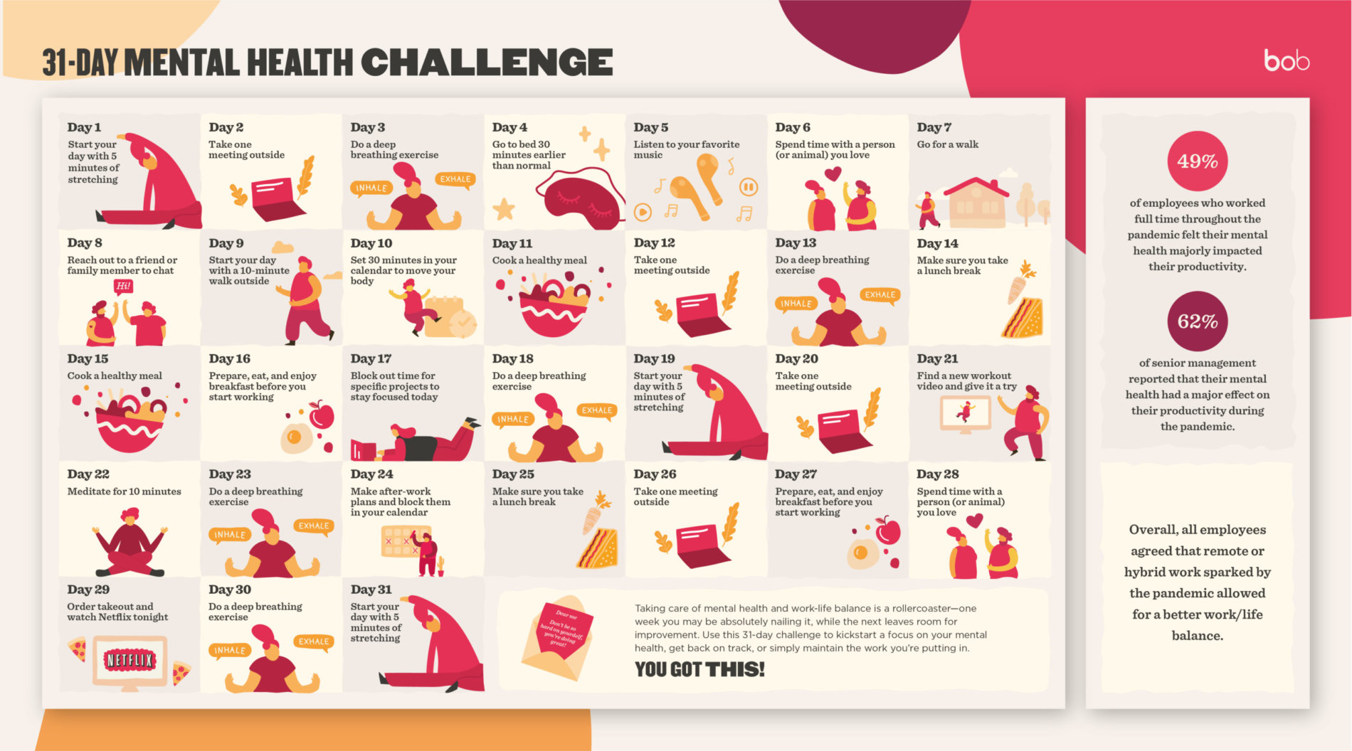 Mental Health Challenge Calendar