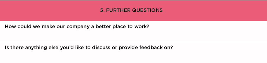 Exit interview template